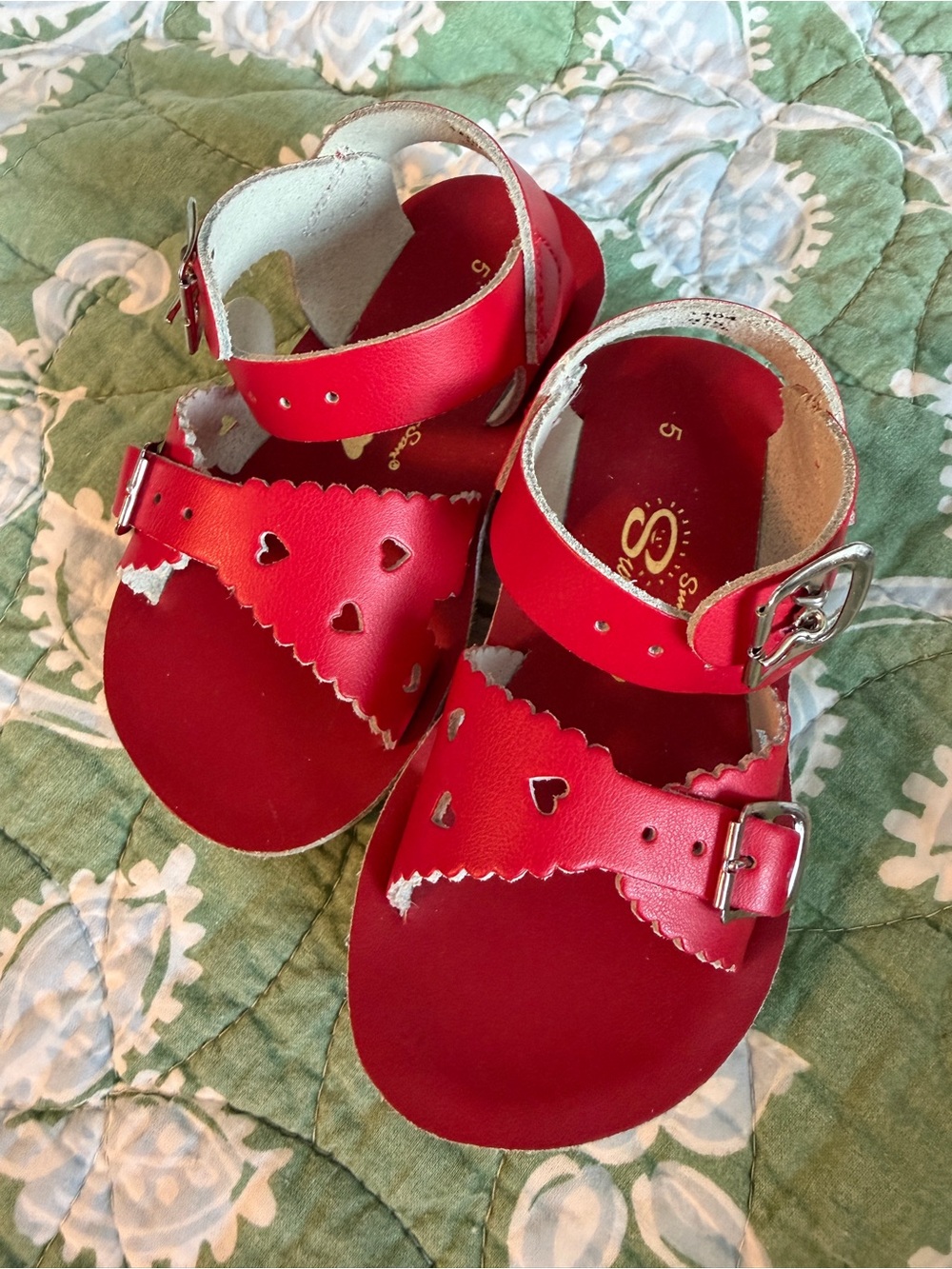 Salt Water Sandals Sun-San Sweetheart Red New
